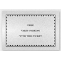 Silver Admission Valet Card